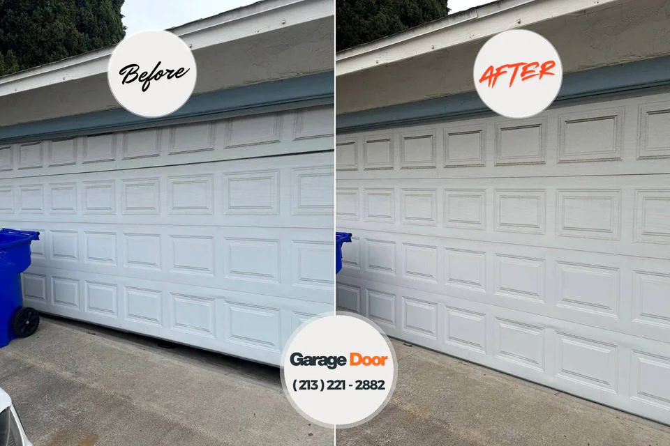 Before and after: garage door repair Kotzebue, AK